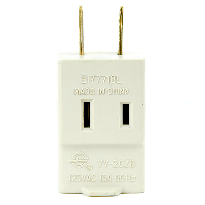 Polarized Cube Taps, 3 Outlets, Ivory Finish