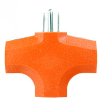 1 To 3 Outdoor T-Tap Adaptor, Orange Finish