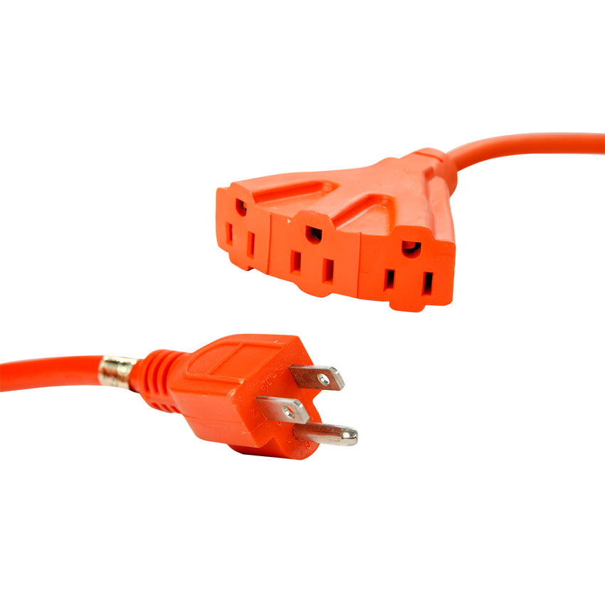 25 Ft Tritap Extention Cord, 16/3 Gauge, Orange Finish