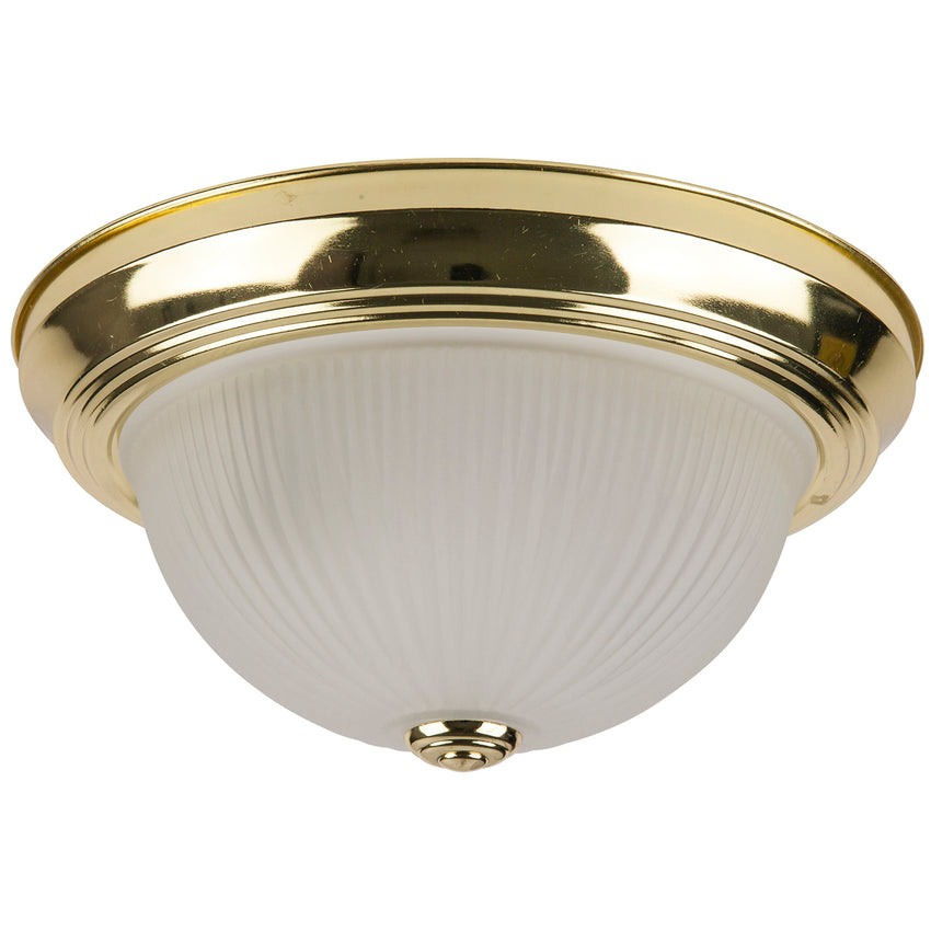 2 Light,  Style, Ceiling Space Collection, Polished Brass Finish