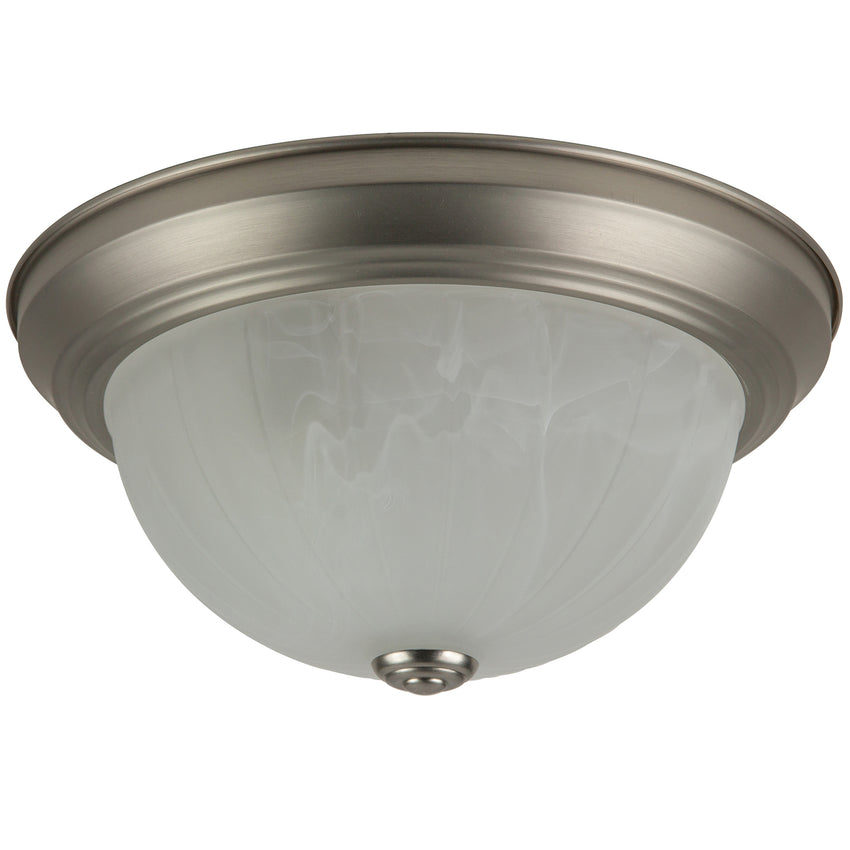 2 Light,  Style, Ceiling Space Collection, Brushed Nickel Finish