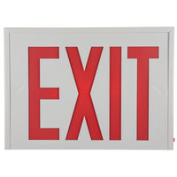 2 Light, Exit Light NYC Approved Style, Emergency Lighting, White Finish