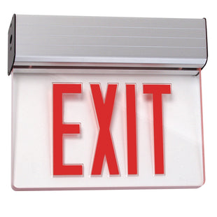 2 Light, Exit Light NYC Approved Style, Emergency Lighting, Silver Finish