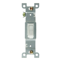 Grounded Toggle Wall Switch White Finish