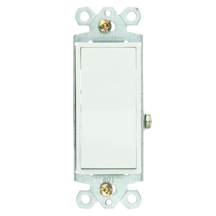 Grounded Rocker Switch White Finish