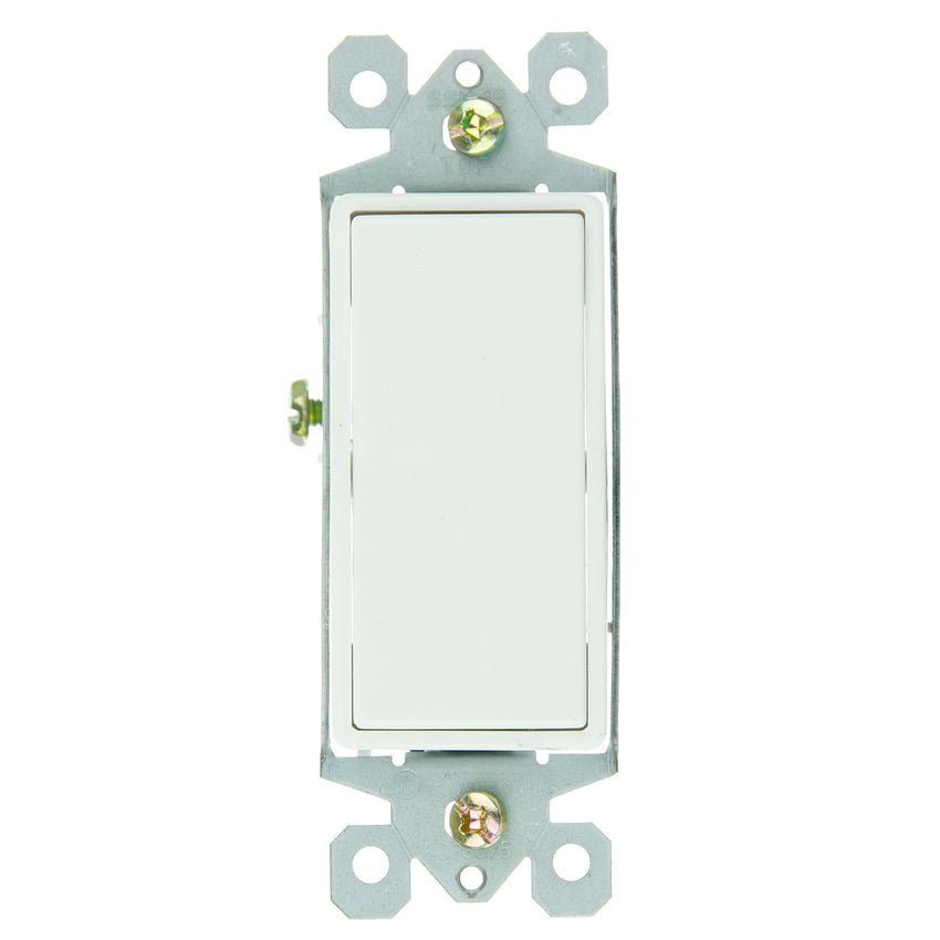 3-Way Grounded Rocker Switch White Finish