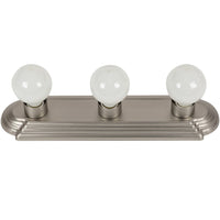 3 Light, Raceway Style, Bathroom Fixtures, Brushed Nickel Finish