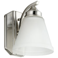 1 Light, Bell Style, Bathroom Fixtures, Brushed Nickel Finish