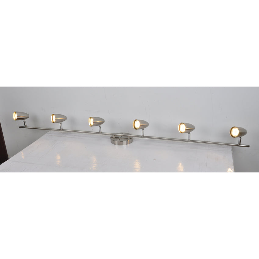 6 Light,  Style, Ceiling Space Collection, Brushed Nickel Finish