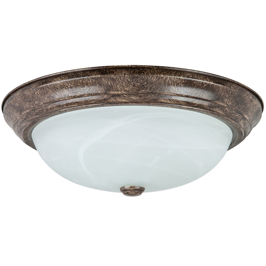 3 Light,  Style, Ceiling Space Collection, Distressed Brown Finish