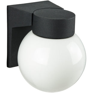 1 Light, Globe Style, Porch Lighting, Black Finish