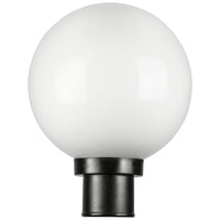 1 Light, Globe Style, Pathway Lighting, White Finish