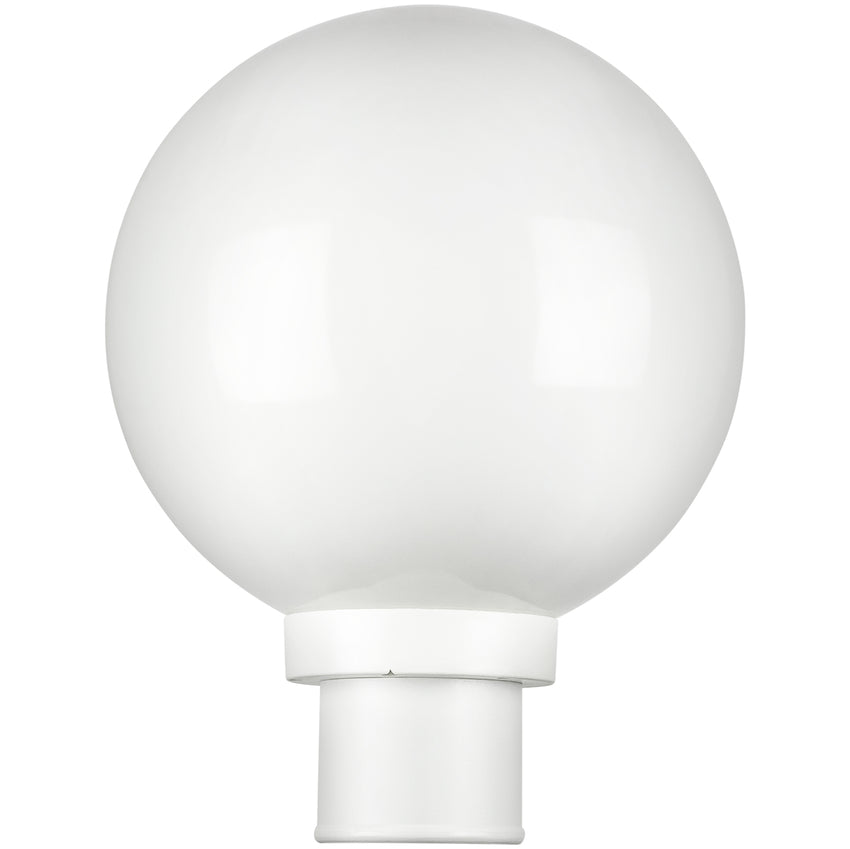 1 Light, Globe Style, Pathway Lighting, White Finish