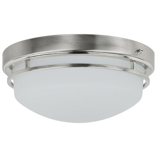 13" Surface Mounted Dome Fixture, Brushed Nickel Finish 3000K - Warm White