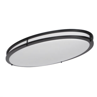 32" Surface Mounted Double Band Fixture, Black Finish CCT Selectable