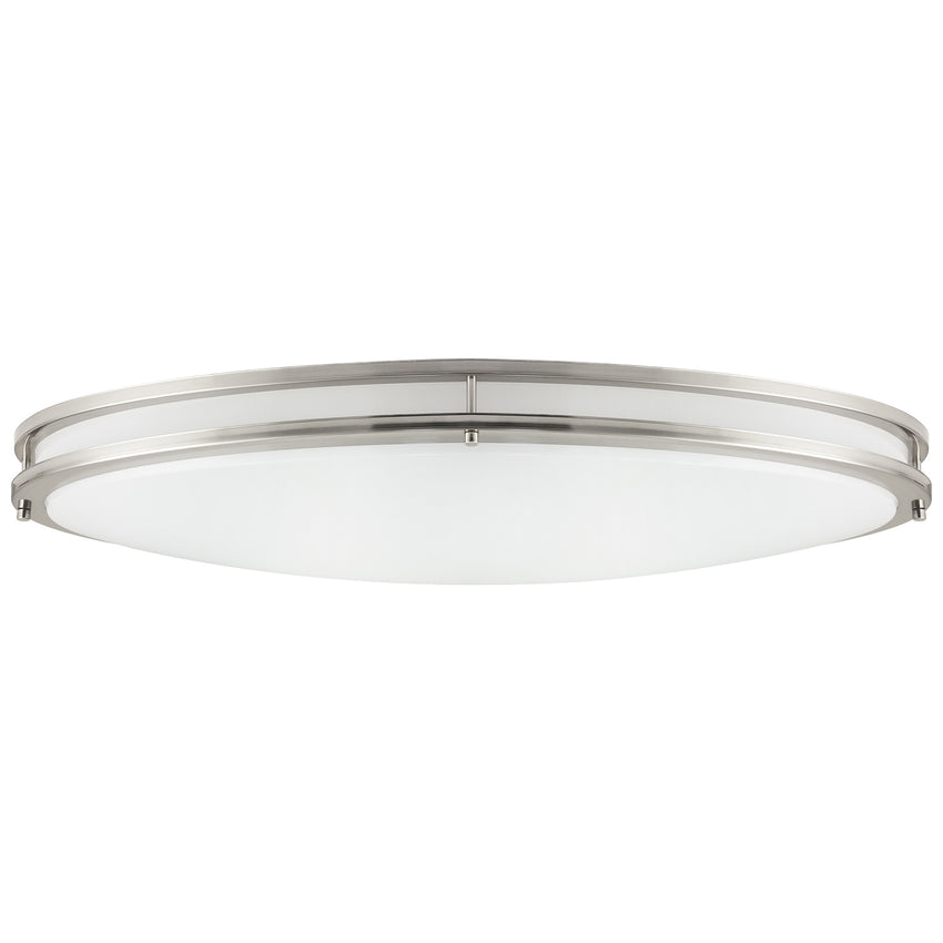 32" Surface Mounted Double Band Fixture, Brushed Nickel Finish CCT Selectable