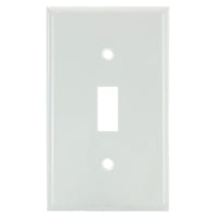 1 Gang Toggle Switch Plate White Finish