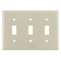 3 Gang Toggle Switch Plate Ivory Finish