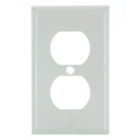 1 Gang Duplex Receptacle Plate White Finish