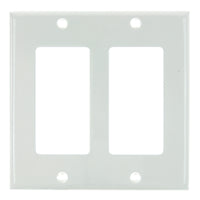 2 Gang Decorative Plate White Finish