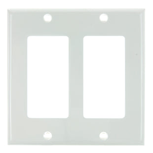 2 Gang Decorative Plate White Finish