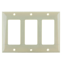 3 Gang Decorative Plate Ivory Finish