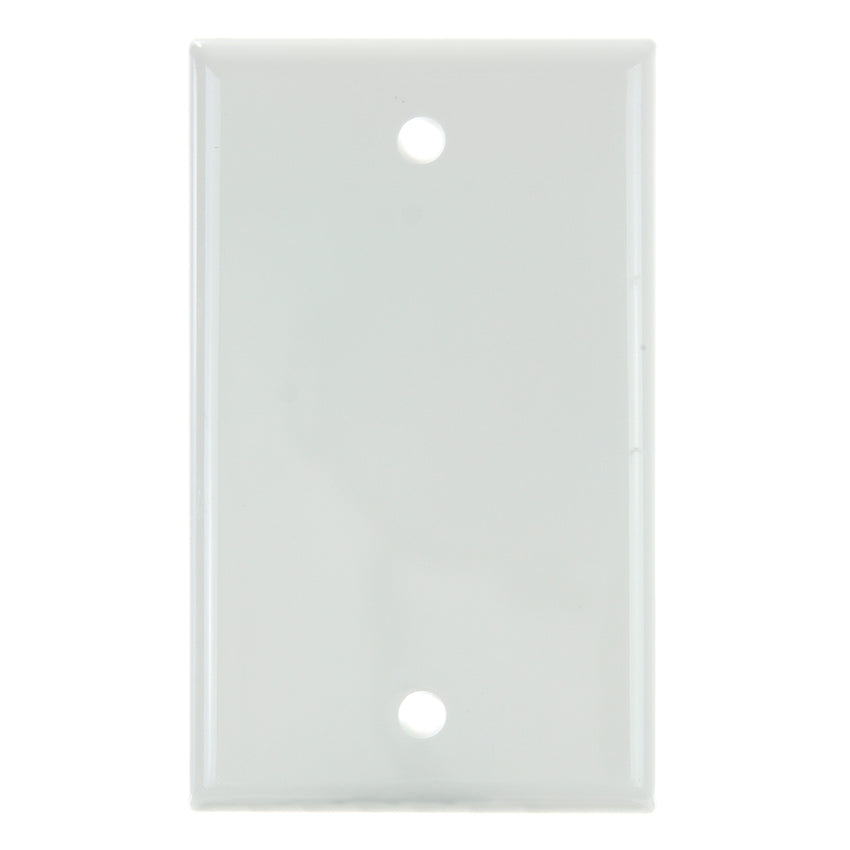 1 Gang Blank Plate White Finish