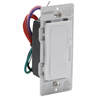 0-10V Rocker Switch With Slide Dimmer, White Finish