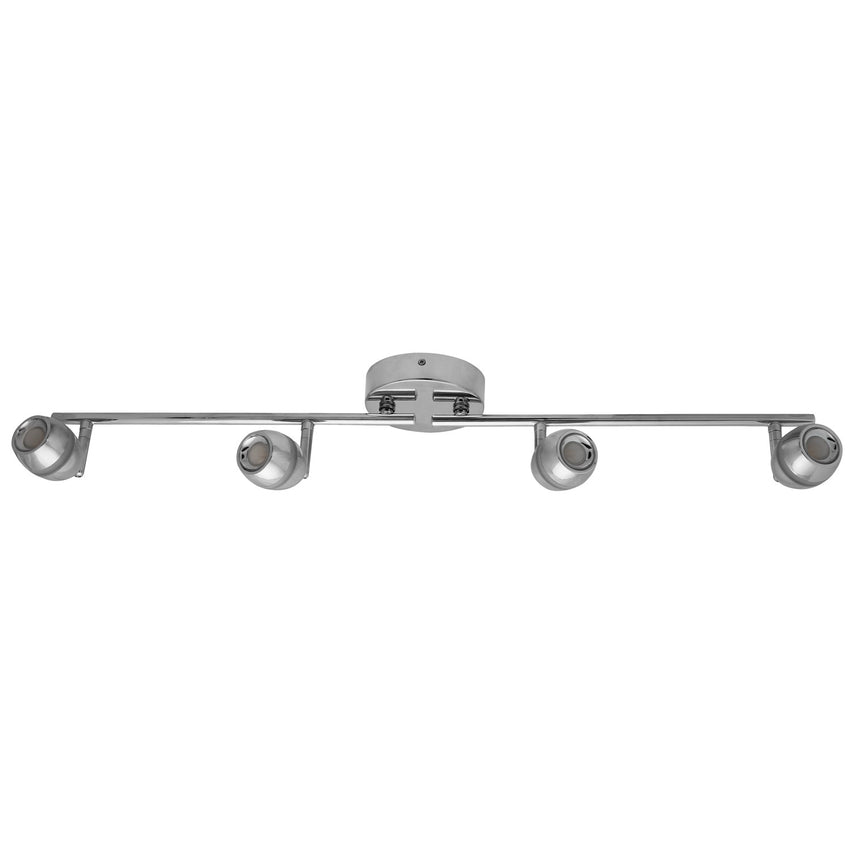 32" Surface Mounted Track Fixture, Chrome Finish 3000K - Warm White