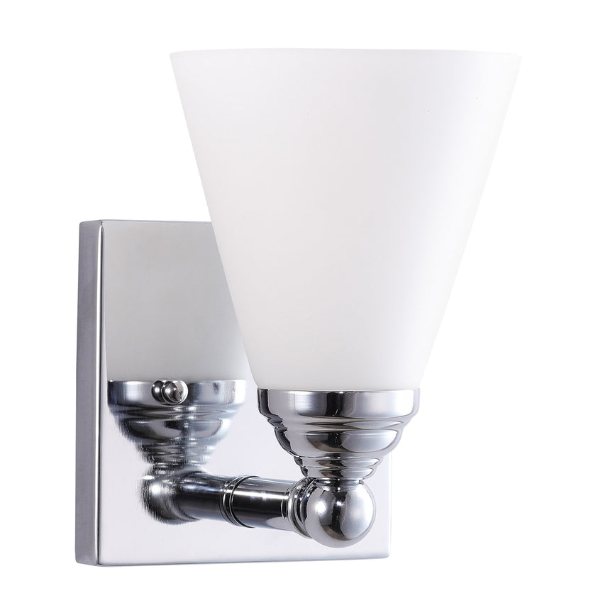 1 Light, Cone Style, Bathroom Fixtures, Brushed Nickel Finish