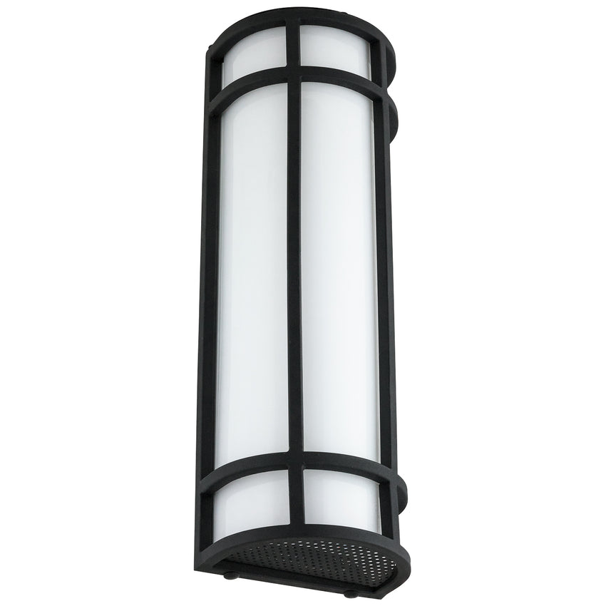 18" Porch Light Black Finish CCT Selectable