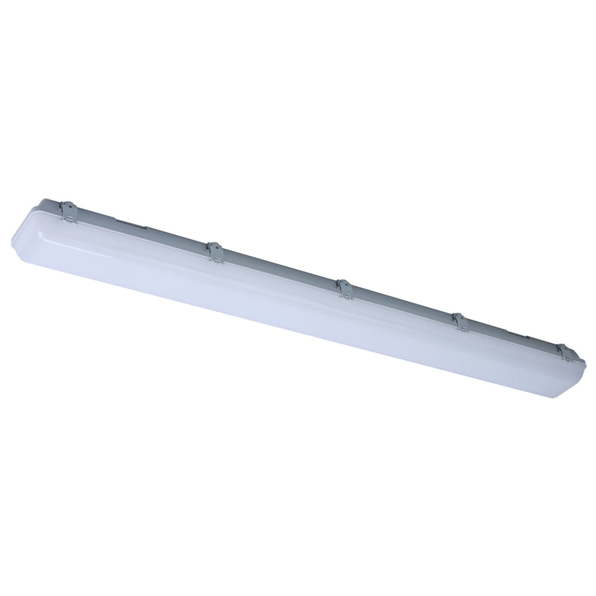 4' Vapor Proof Fixture, White Finish CCT Selectable