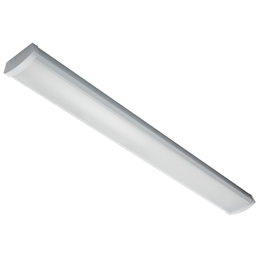 48" Surface Mounted Wraparound Fixture, White Finish CCT Selectable