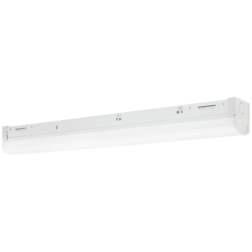 24" Strip Fixture, with Battery Backup, White Finish CCT Selectable