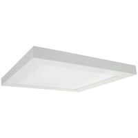 12" Surface Mounted Flat Panel Fixture, White Finish CCT Selectable