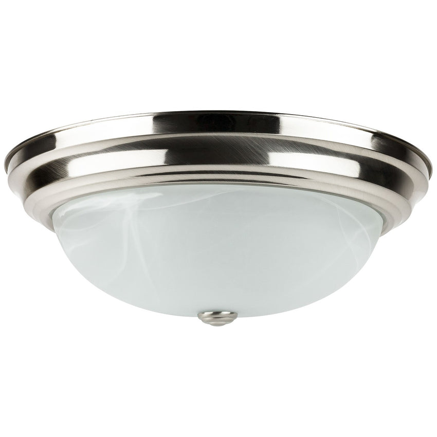 15" Surface Mounted Dome Fixture, Brushed Nickel Finish CCT Selectable