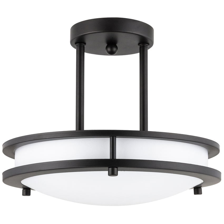 12" Pendant Double Band Fixture, Oil Rubbed Bronze Finish CCT Selectable