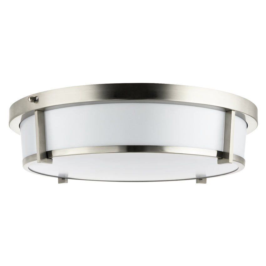 18" Surface Mounted Double Band Fixture, Brushed Nickel Finish CCT Selectable