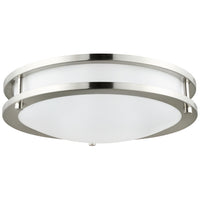 16" Surface Mounted Double Band Fixture, Brushed Nickel Finish CCT Selectable