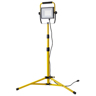 Portable Work Light Fixture, Yellow Finish 4000K - Cool White