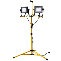 Portable Work Light Fixture, Yellow Finish 4000K - Cool White