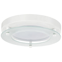 8" Surface Mounted Solid Band Fixture, White Finish 3000K - Warm White