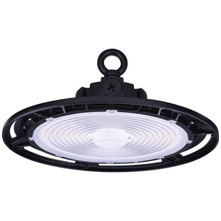 12" High Bay Fixture, Black Finish Wattage & CCT Selectable